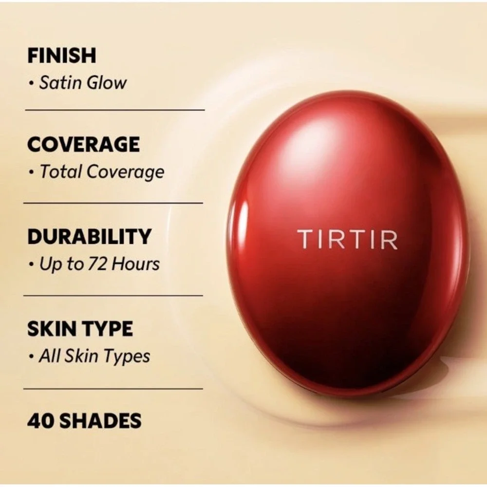 NEW TIRTIR Mask Fit Red Cushion Foundation 15C Fair Porcelain‎ (0.63 Fl Oz)